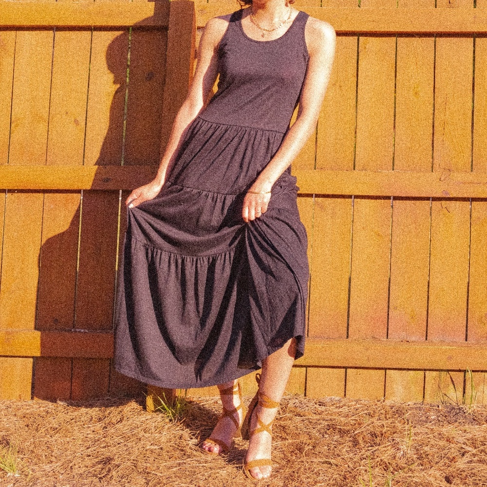 Black Lightweight Maxi Dress